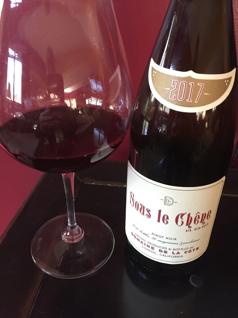 TN: 2017 Domaine de la Côte Pinot Noir Sous le chêne - WINE TALK