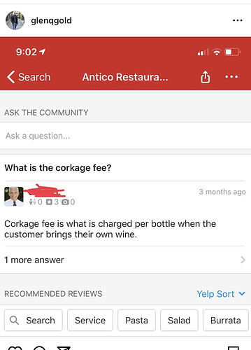 corkage