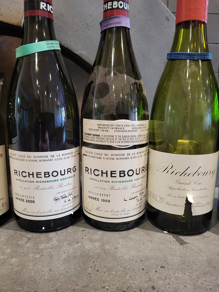 Richebourg Study: 2006 DRC, 1988 DRC, 1988 Leroy - WINE TALK