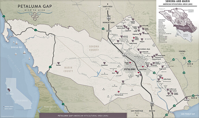 Petaluma Gap AVA Map