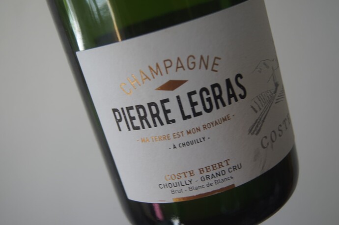 Pierre Legras Blanc de Blanc Coste Beert Chouilly Grand Cru