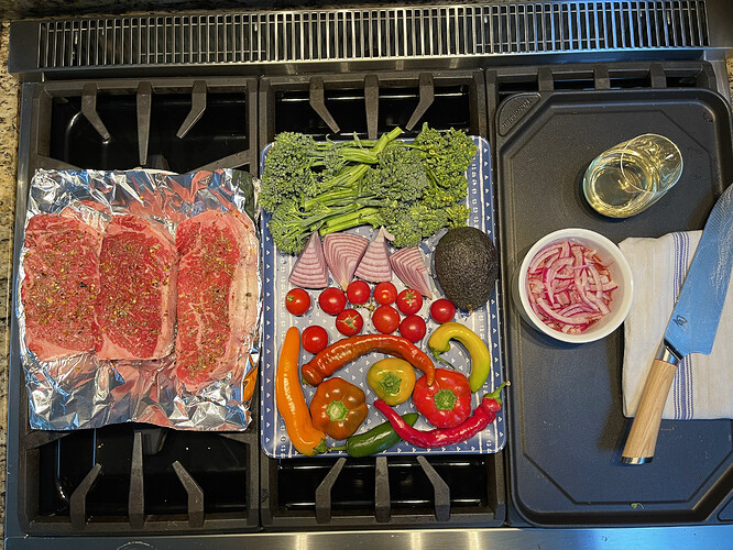 Summer Steak Salad Before Cook