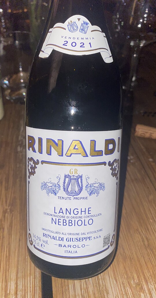 TN: 2021 Giuseppe Rinaldi Nebbiolo Langhe - WINE TALK - WineBerserkers