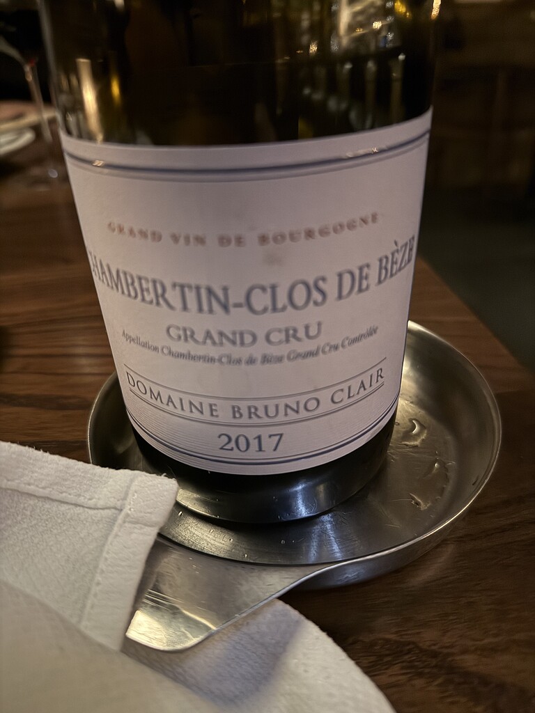 TN: 2017 Bruno Clair Chambertin Clos de Beze - WINE TALK