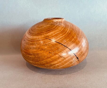 Small hollow form with cracks