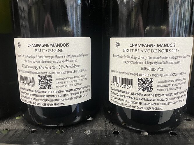 mandois back label