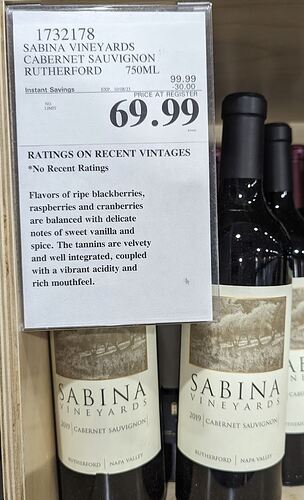 Sabina Vineyards Rutherford - CostoTustin