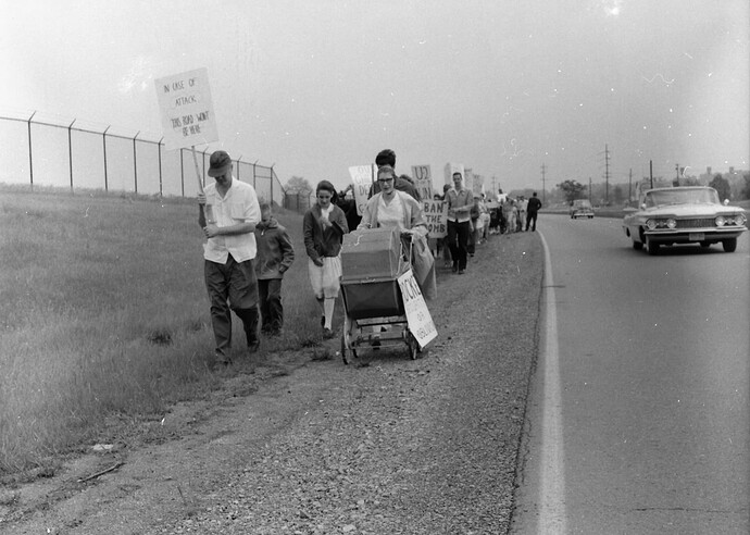 591001 Mom with MDC in carriage anti nuke protest