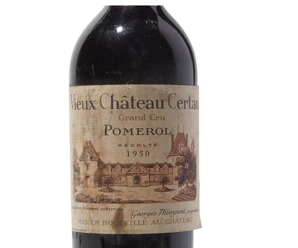 1950 Vieux Chateau Certan Label (Christie's 2023)
