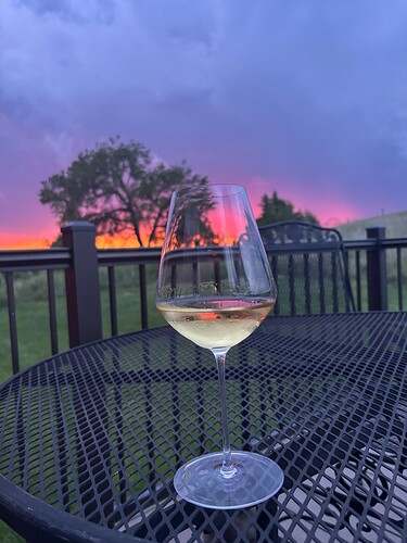 Glass and sunset