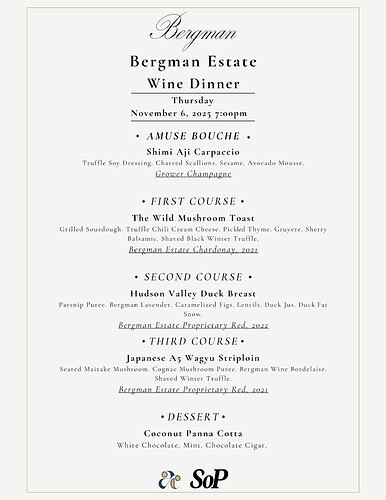 Bergman Menu Higher Quality