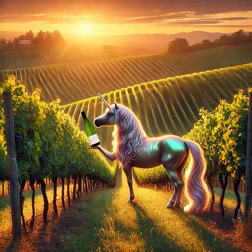 Unicorn in the vineyard