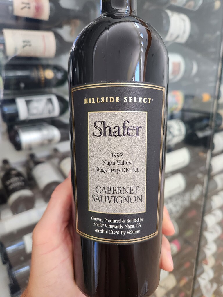 TN: 1992 Shafer Hillside Select Cabernet - WINE TALK