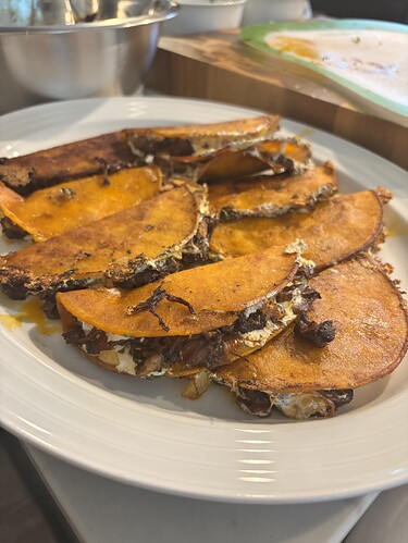 Perfectly crispy; served alongside a bowl of consomé