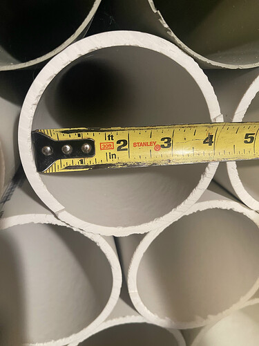 PVC storage 4 inch diameter