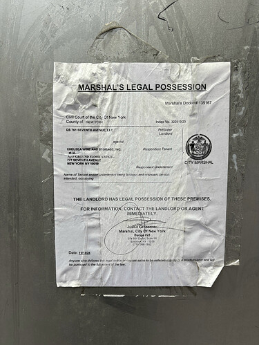 Chelsea notice