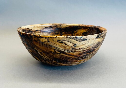Spalted sugarberry bowl