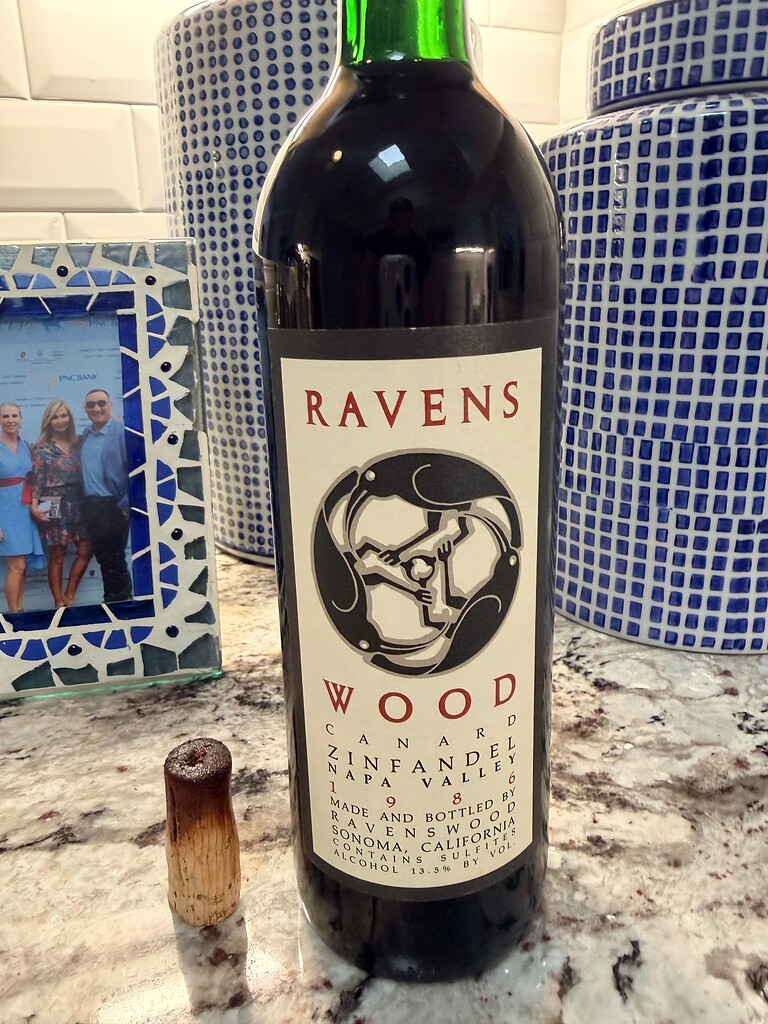 TN: 1986 Ravenswood Zinfandel Canard Napa Valley - WINE TALK