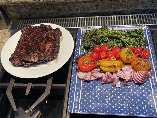 Summer Steak Salad After Cook