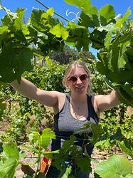 Amanda through vines