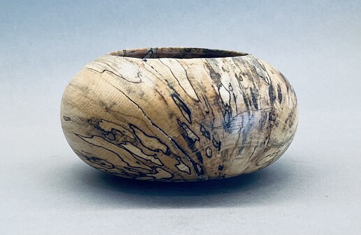 Small spalted sugarberry hollow form