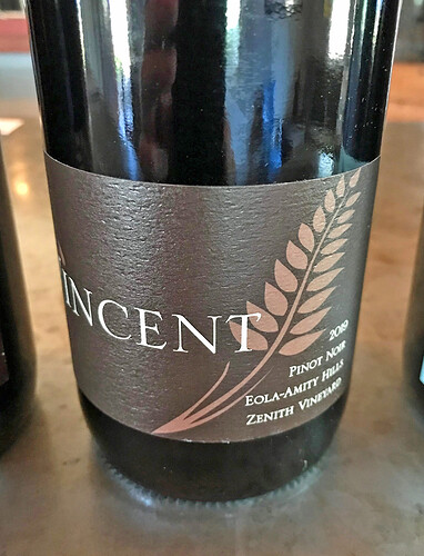 135 vincent wine, willamette valley