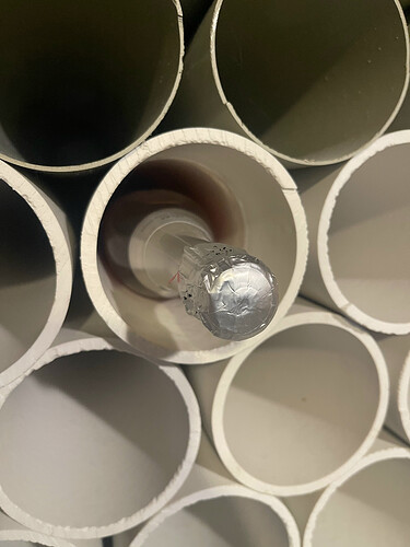 PVC storage close up bubbly