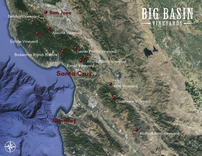 Santa Cruz Mountain & Gabilan Mountain AVA's