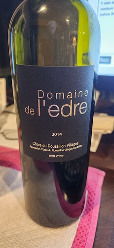 2014 l'Edre with LOL (leg of lamb)