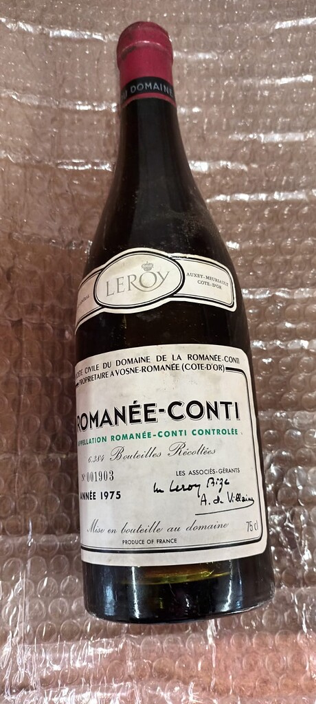 Advice needed on purchase 1975 DRC/Romanee Conti - WINE TALK