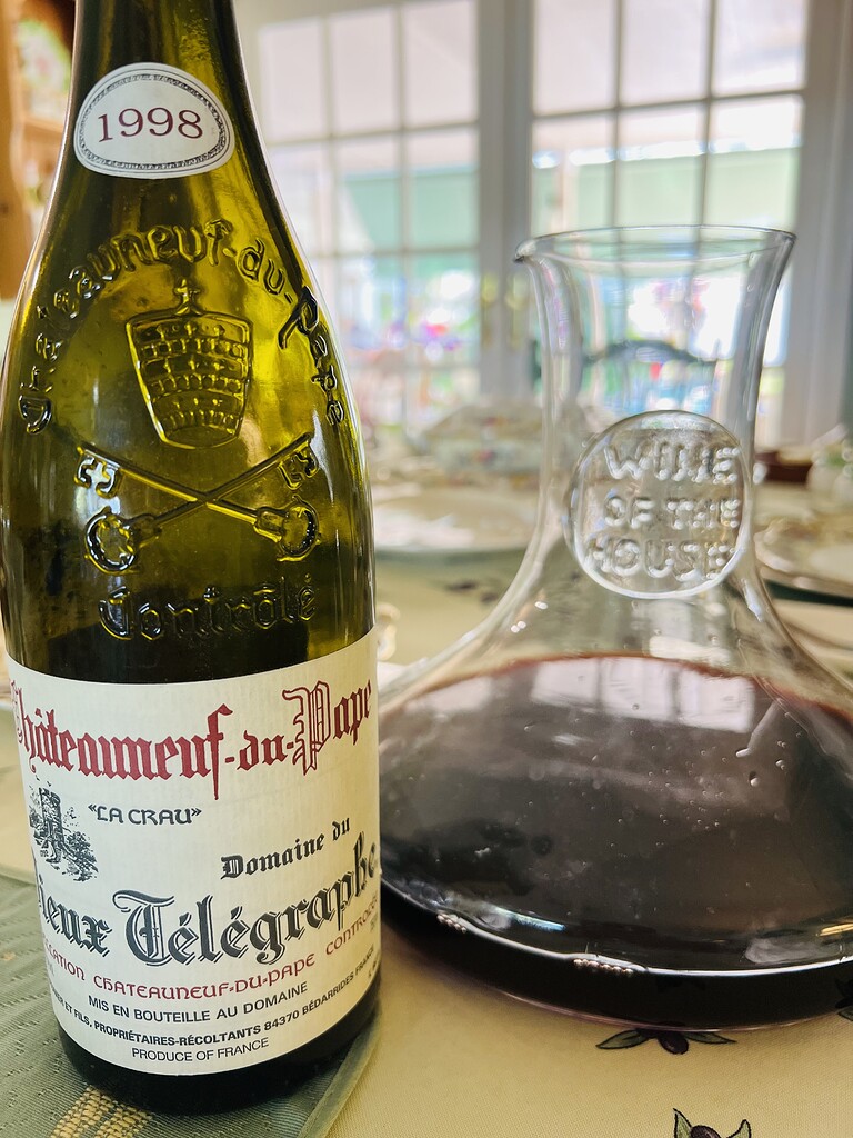 古酒1998 LES COLOMBINES 1998 A Magnificent 1998 Domaine du Vieux Télégraphe Châteauneuf-du-Pape