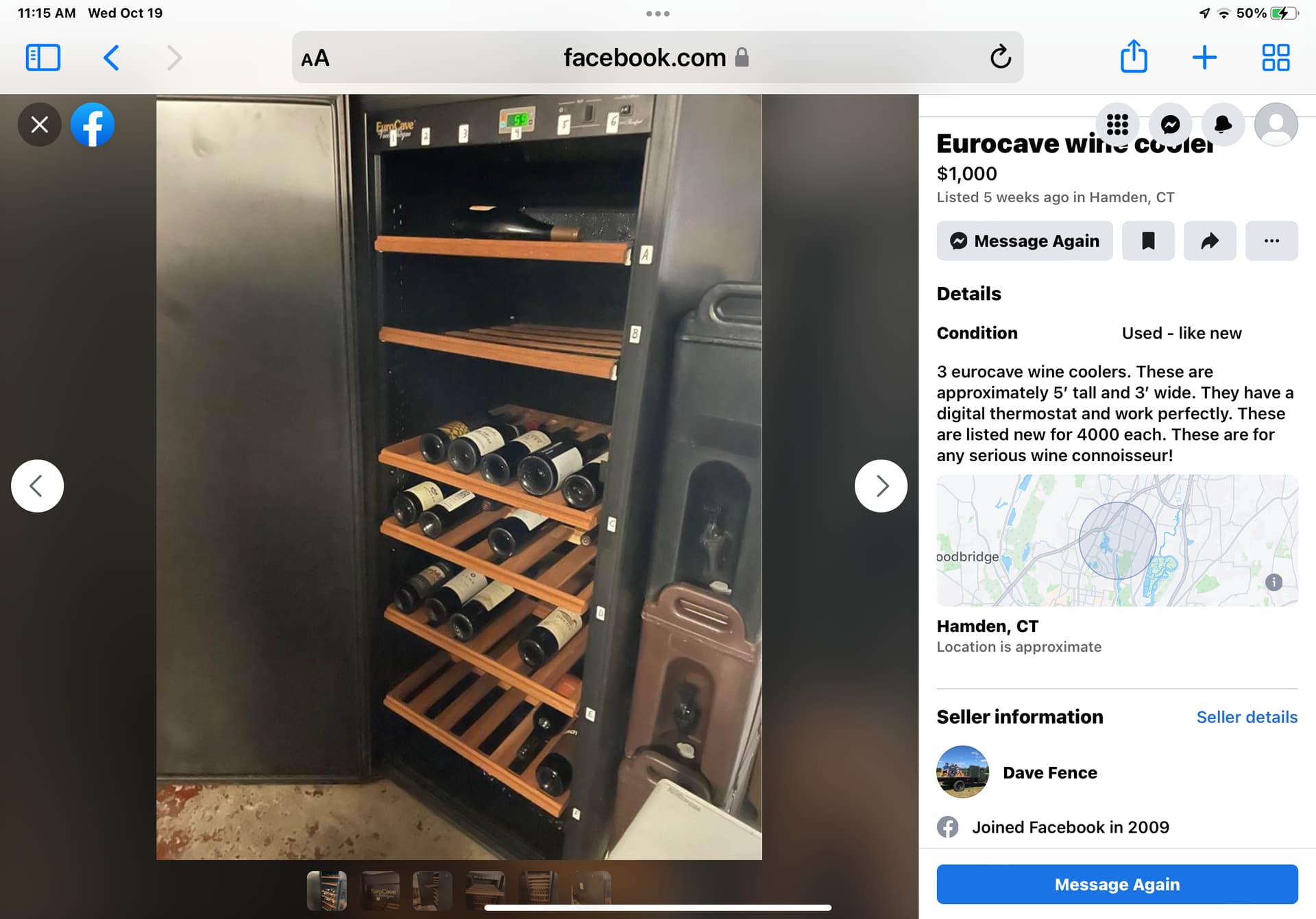 Used wine cooler for sales sale near me