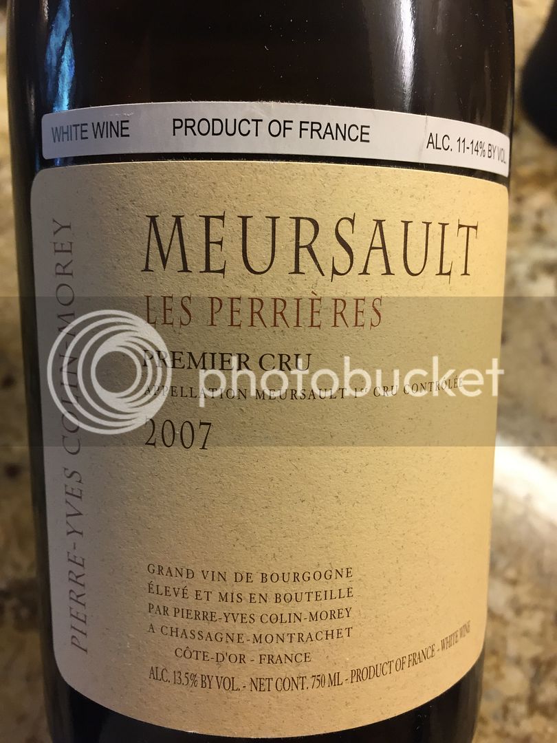 TN: 2007 Pierre-Yves Colin-Morey Meursault 1er Cru Les Perrières