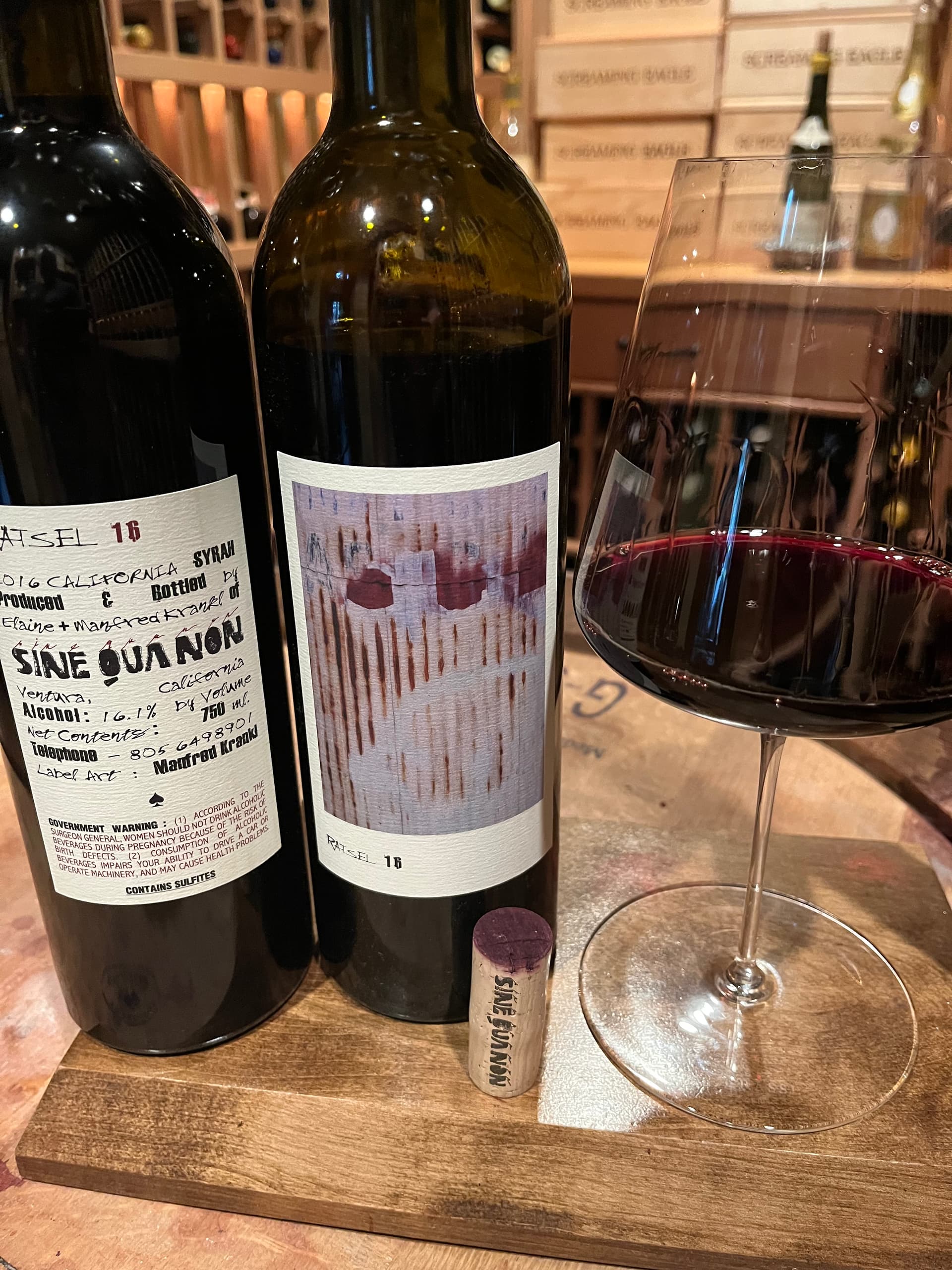 TN: 2016 Sine Qua Non Syrah Rätsel 16 (USA, California, Central