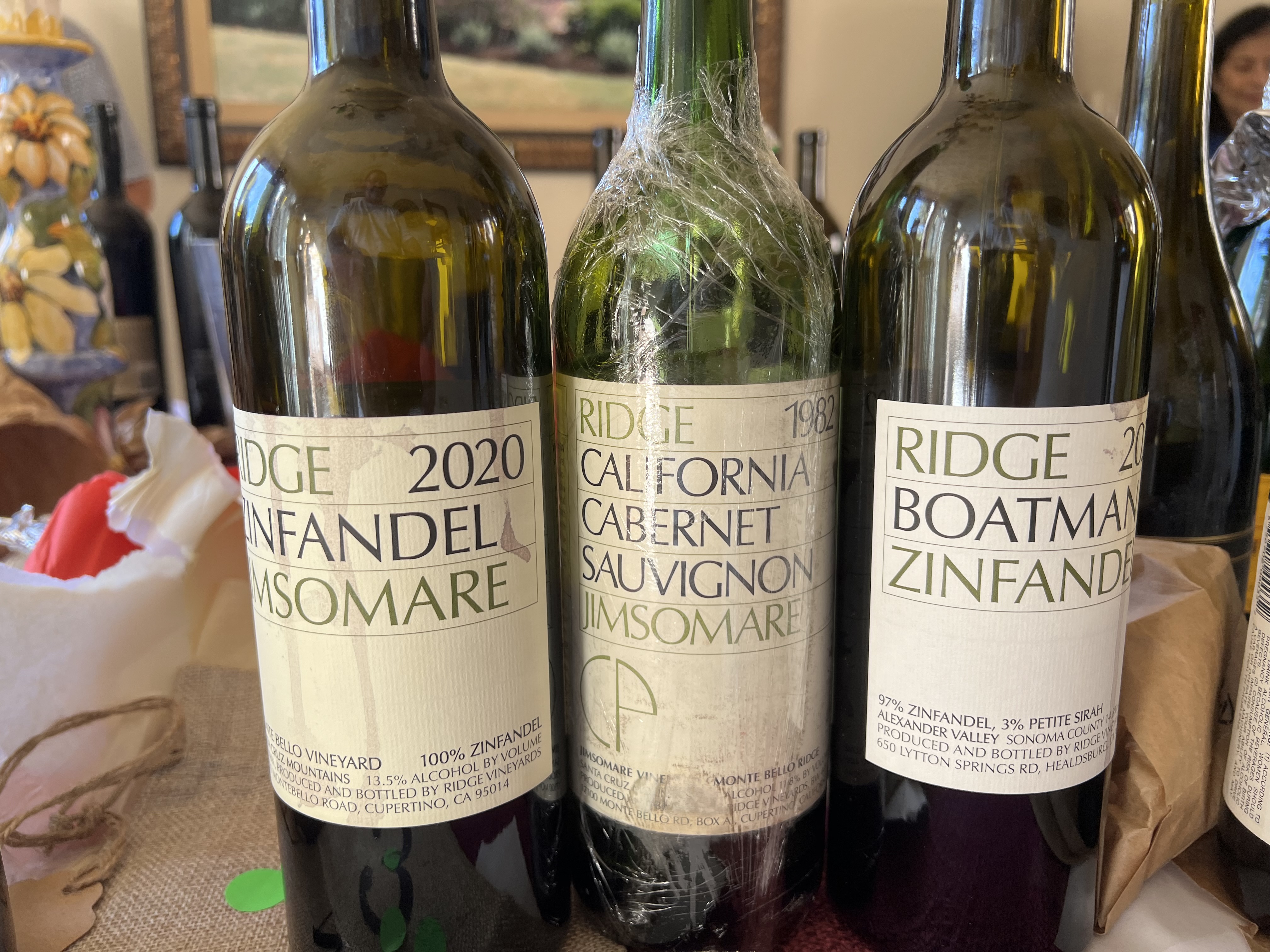 TN: 2002 Ridge Vineyards Zinfandel, Jimsomare, Late Picked - WINE