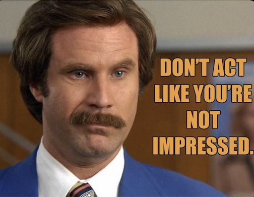 Ron Burgundy Impressed Small Size