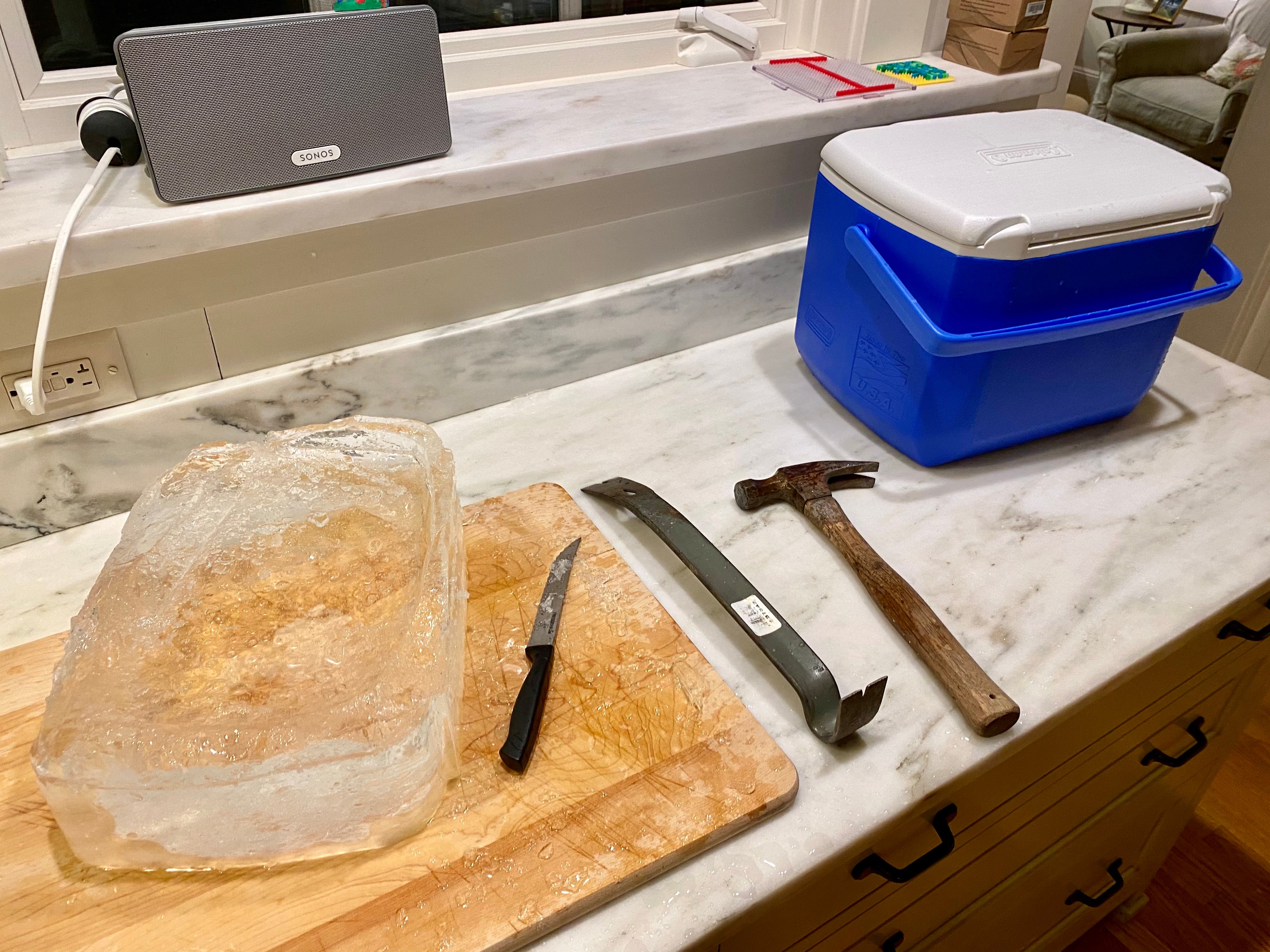 Clear Ice Blocks at Home in an Igloo Cooler - Alcademics
