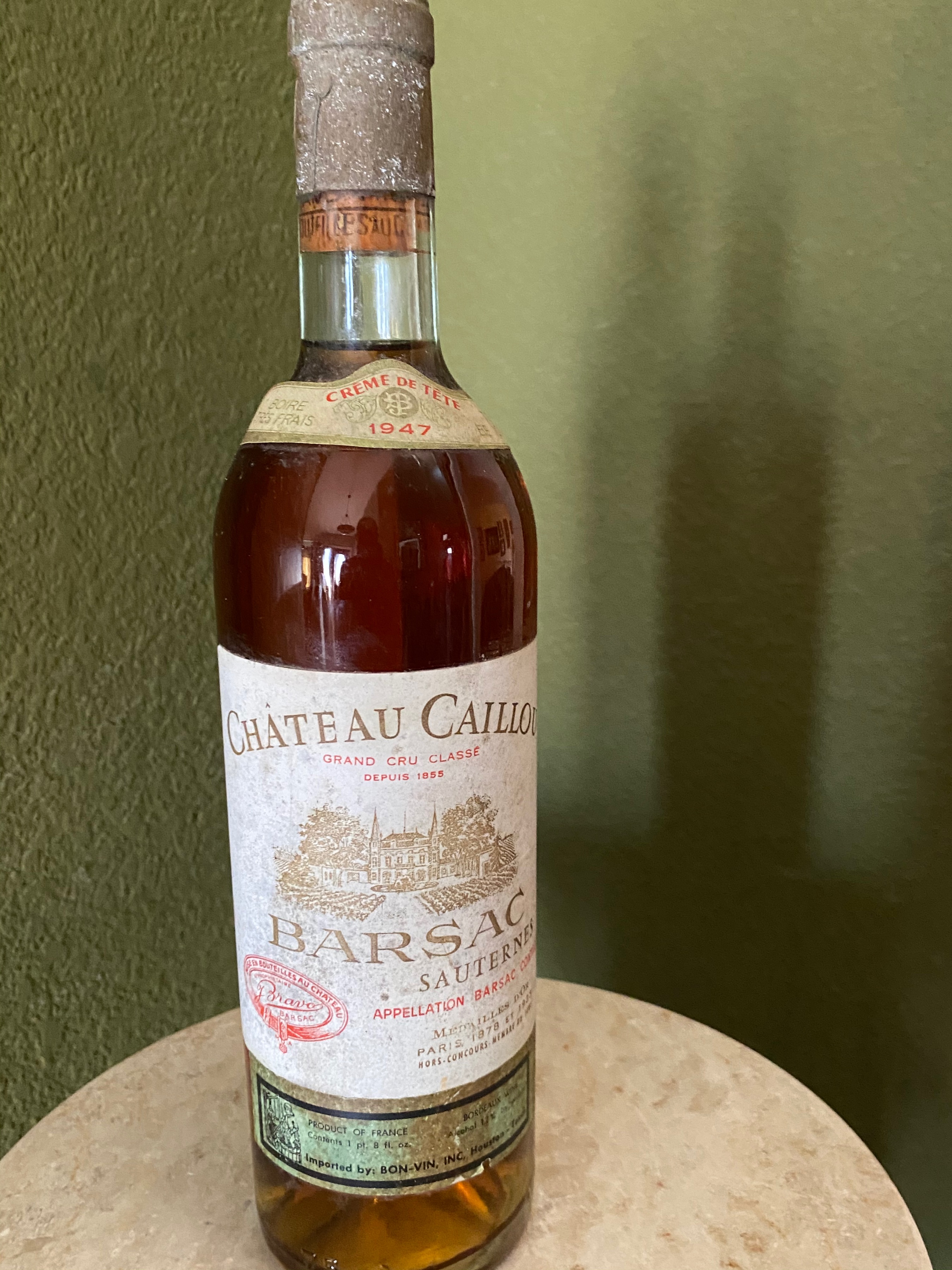 1947 Chateau Caillou Barsac. An experience! - WINE TALK