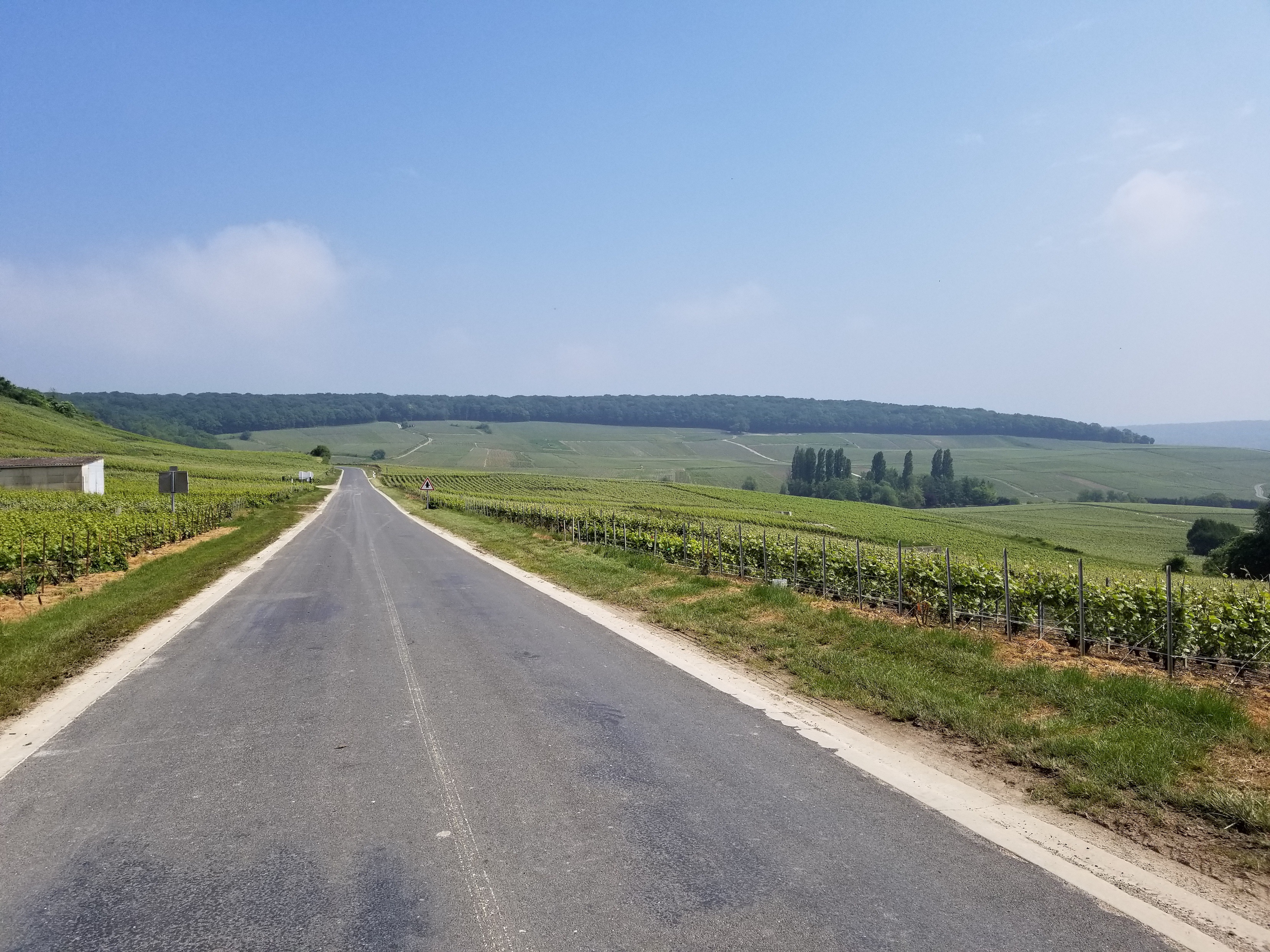 Looking back as we enter Fleurie la Riviere.jpg