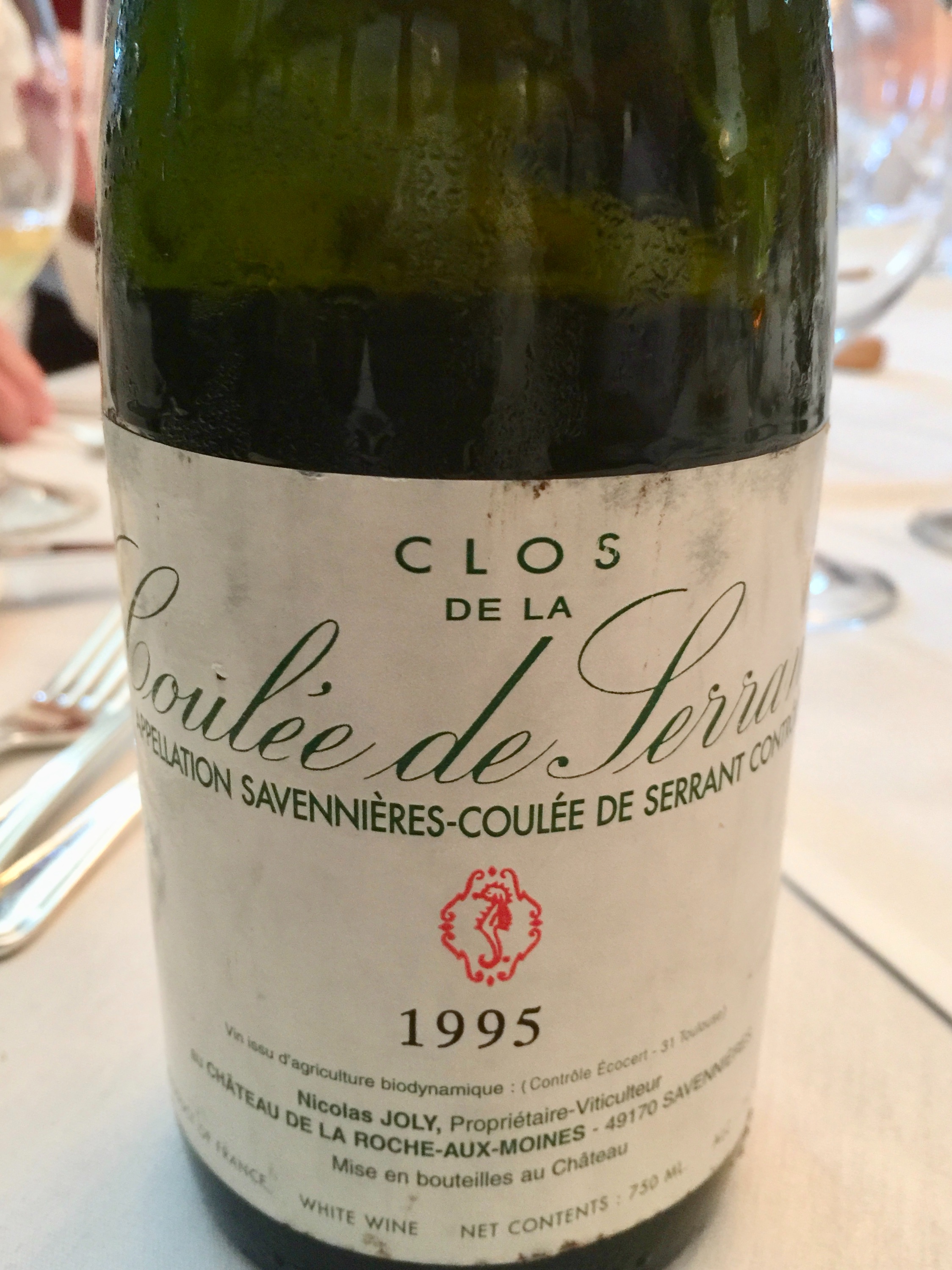 1995 NICOLAS JOLY CLOS de la COULEE de SERRANT SAVENNIERES-COULEE