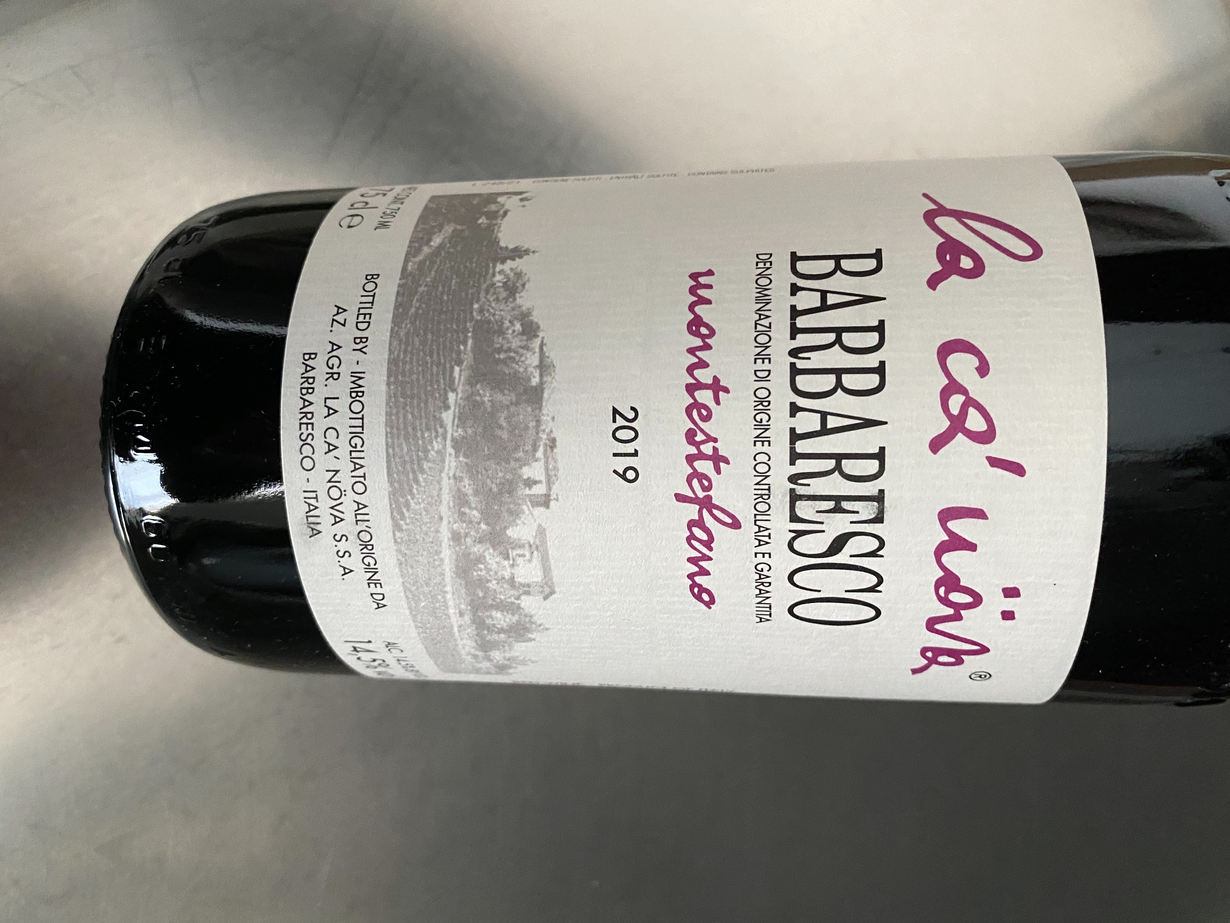 TN: 2019 La Ca'Növa Barbaresco Montestefano - WINE TALK
