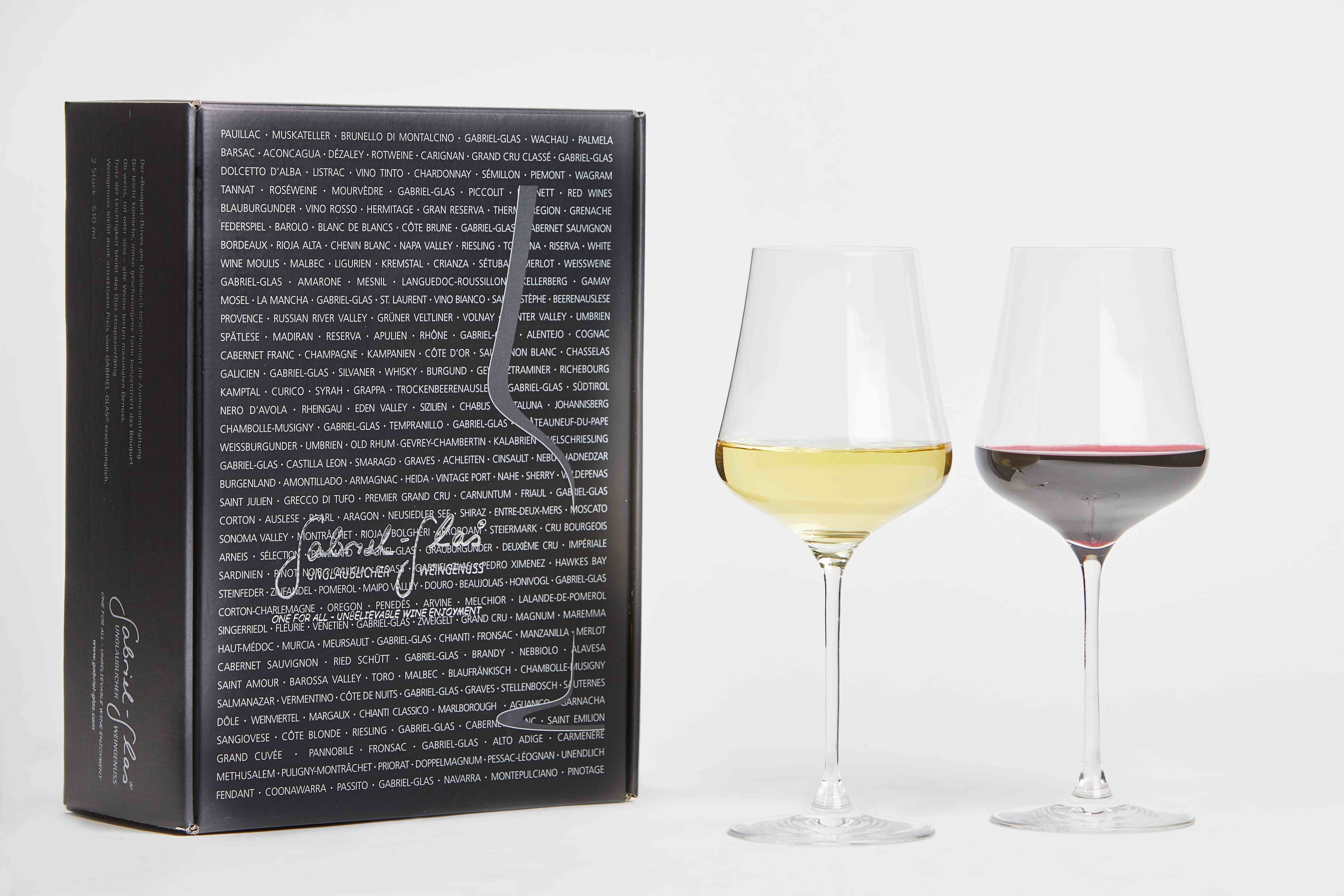Gabriel-Glas, Austrian Lead-Free Crystal Wine Glasses, StandArt Edition,  Gift Box, Set of 2