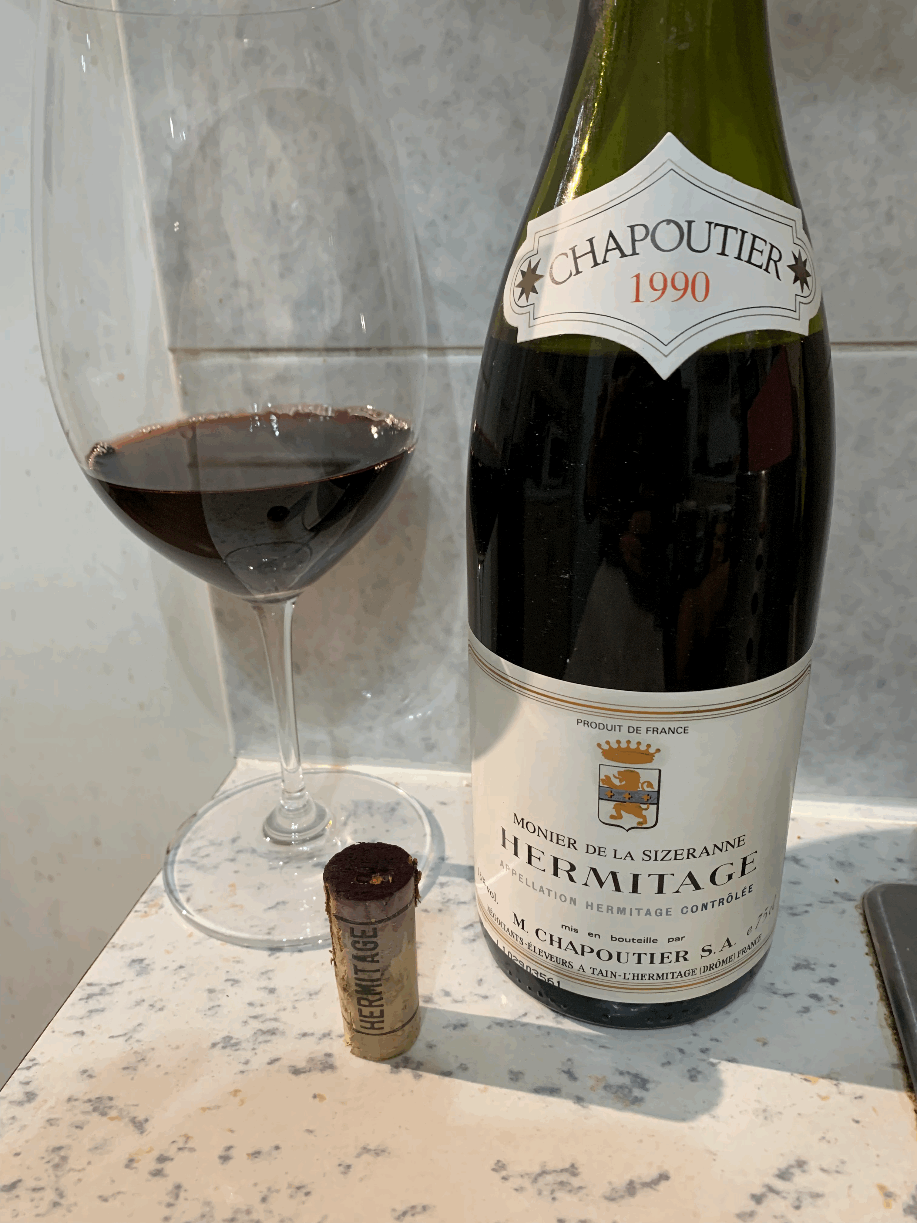 1990 M.Chapoutier: Hermitage - Monier de la Sizeranne (N.Rhone