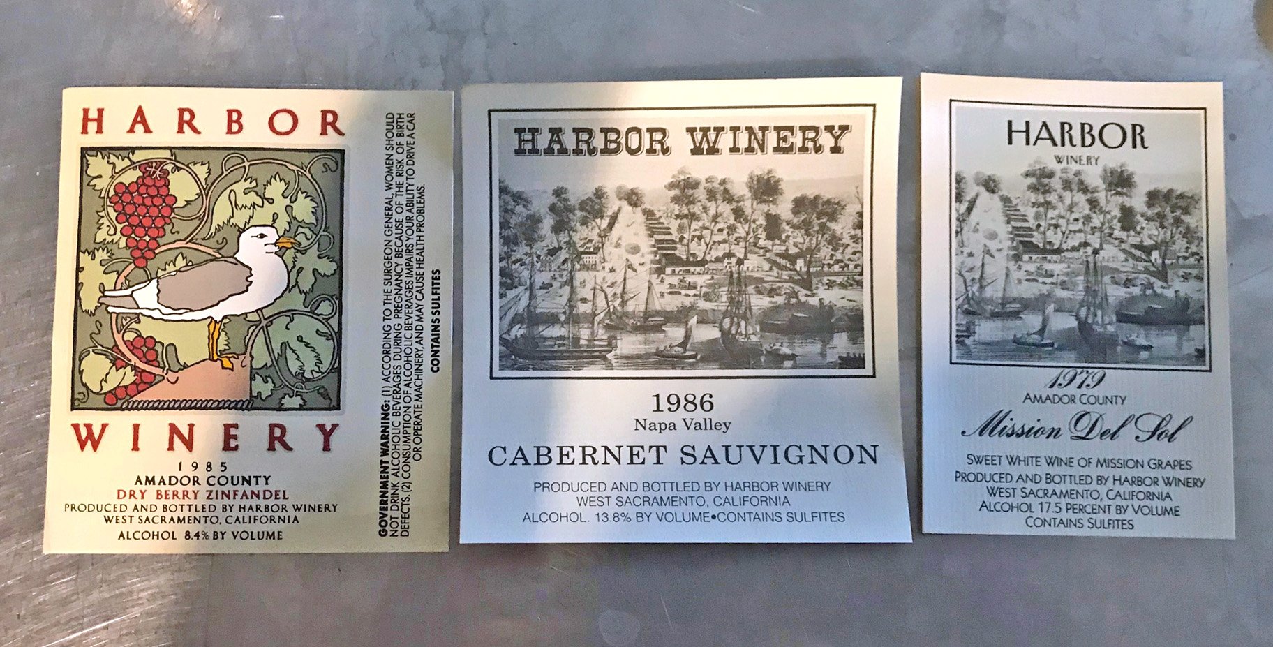 64 harbor winery labels at haarmeyer wine cellars.jpg