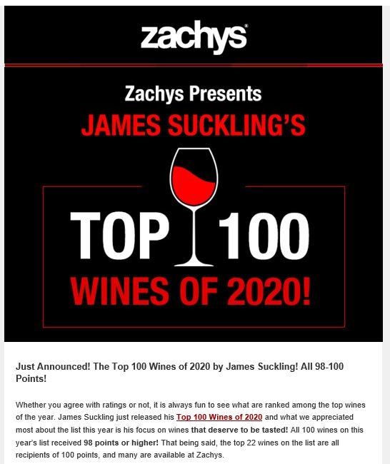 Zachy's - Suckling 100 98+ wines.JPG